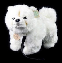 PLYŠ Pes Čau-čau 30cm na vodítku Eco-Friendly *PLYŠOVÉ HRAČKY*