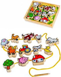 Provlékačka zvířátka navlékací korálky set s doplňky