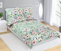 Bavlněné povlečení Zelená,Růžová,Fialová 90/619