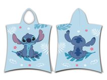 Plážová osuška pončo Lilo and Stitch Blue 50x115 cm