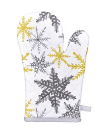 Vánoční kuchyňská chňapka Šedé a žluté vločky 1261 1 ks 18x28 cm