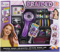 Zaplétání korálků do vlasů kadeřnický dětský set s hřebenem na baterie