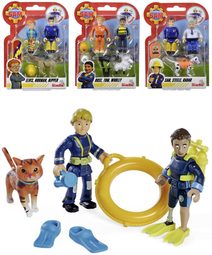 SIMBA Požárník Sam herní set 2 figurky + zvířátko s doplňky 4 druhy