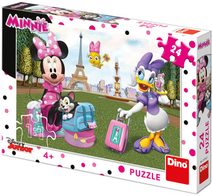 Puzzle Disney Minnie v Paříži 24 dílků 26x18cm skládačka v krabici