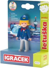 EFKO IGRÁČEK Letuška povolání set figurka kloubová s doplňky