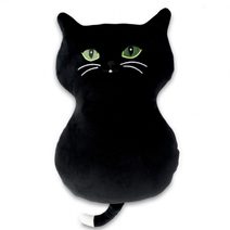 Polštářek mikrospandex Kočka černá 32 cm