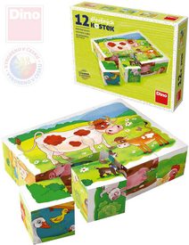 Kubus set 12ks Na farmě obrázkové kostky