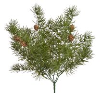 Umělý modřín s přírodními šiškami - trs 34 cm