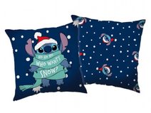 Polštářek Stitch Snow Xmas 40x40 cm