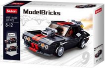 SLUBAN Model Bricks Pouliční závodní auto 328 dílků + 1 figurka 2v1 STAVEBNICE
