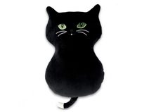 Polštářek mikrospandex Kočka černá 32 cm