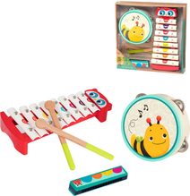 B-TOYS DŘEVO Baby dětské hudební nástroje set 3ks *DŘEVĚNÉ HRAČKY*