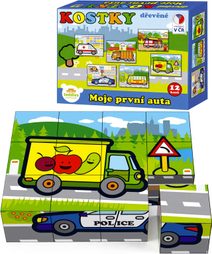 Kostky obrázkové Moje první auta set 12ks