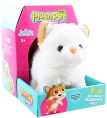 PLYŠ Kočička bílá chodící na baterie Zvuk *PLYŠOVÉ HRAČKY*