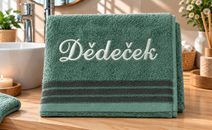 Froté ručník kolekce Léga s výšivkou Dědeček Zelená G/536