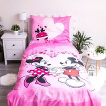 Povlečení Mickey a Minnie Love micro Polyester - mikrovlákno, 140/200, 70/90 cm