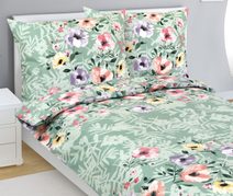 Povlečení bavlněné Zelená,Růžová,Fialová 90/619