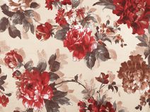 Bavlněná látka / plátno květy / růže šíře 220 cm