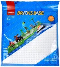 SLUBAN Základní deska bílá 25x25cm podložka na stavění pro stavebnice