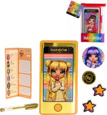 RAINBOW HIGH Zápisník mobil A6 s perem a nálepkami 4 barvy