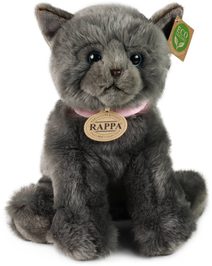 PLYŠ Kočka šedá 25cm sedící Eco-Friendly *PLYŠOVÉ HRAČKY*