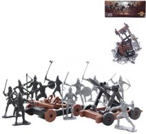 Rytíři akční figurky 6cm s bojovými vozy herní set v sáčku