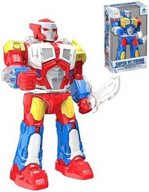 Robot bojový se zbraní 30cm na baterie Světlo Zvuk 2 barvy