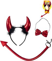 KARNEVAL Čertovská sada rohy + ocas + motýlek *KARNEVALOVÝ DOPLNĚK*