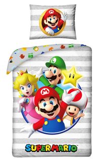 Povlečení Super Mario stripe Bavlna, 140/200, 70/90 cm