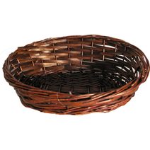 Miska oválná hnědá P1019/H - 36 x 28 x 7/12,5 cm