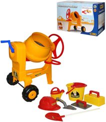 Wader dětská míchačka Construct žlutá (přilba + nářadí) 50649