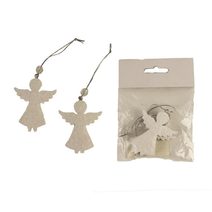 Anděl k zavěšení, 2ks X3505-01 - 5,5 x 0,6 x 7 cm