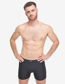 GINA pánské boxerky s delší nohavičkou, delší nohavička, šité, s potiskem 74181P