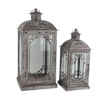 Sada 2 ks kovová lucerna, S/2 K4576 - výška 47.5 cm, 36.5 cm