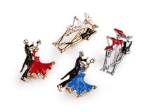 Brož modelky, taneční pár