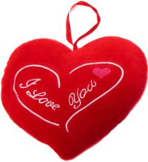 PLYŠ Srdce 20cm s nápisem I love you / Kiss me 2 druhy