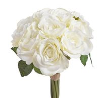 Svazek růží (12 ks) - přírodní bílá 25 cm