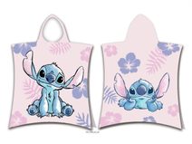 Plážová osuška pončo Lilo a Stitch Pink 50x115 cm
