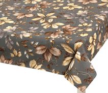 Ubrus EMA - 120x200 cm Listí šedá