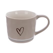 Hrnek porcelánový SRDCE 0,4 l béžová O0644-26
