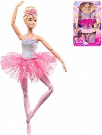 MATTEL BRB Barbie Panenka magická baletka růžová na baterie Světlo