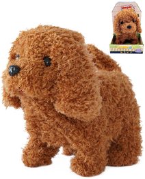 MAC TOYS Pudl interaktivní zvířátko pejsek chodící na baterie Zvuk PLYŠ