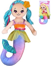 Panenka textilní hadrová mořská panna látková zpívá mluví na baterie Zvuk CZ