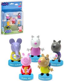 ADC Razítko figurka 6-8cm prasátko Peppa Pig set 5ks 3 druhy blister