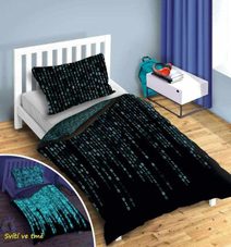 Povlečení Matrix svítící Bavlna, 140/200, 70/90 cm