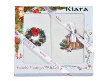 Vánoční dárková sada utěrek 50x70 Lucerna a věneček 2 ks