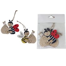 Beruška a včelka k zavěšení, 2 ks D4865 - 9,6 x 0,3 x 7 cm