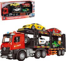 Auto odtahová služba set odtahovka + 4 autíčka na baterie Světlo Zvuk