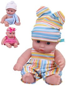 Panenka miminko v šatičkách 17cm 3 druhy plast
