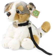 PLYŠ Pes australský ovčák 28cm sedící s vodítkem Eco-Friendly *PLYŠOVÉ HRAČKY*